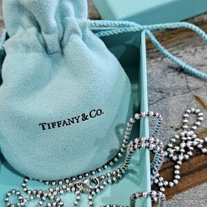 Tiffany & Co. Silver Beaded Necklace 34"